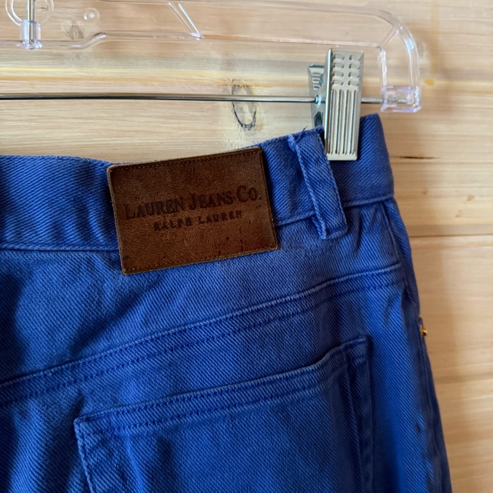 GUC Lauren Ralph Lauren Vintage Royal Blue High Rise Straight Leg Jeans Sz 4